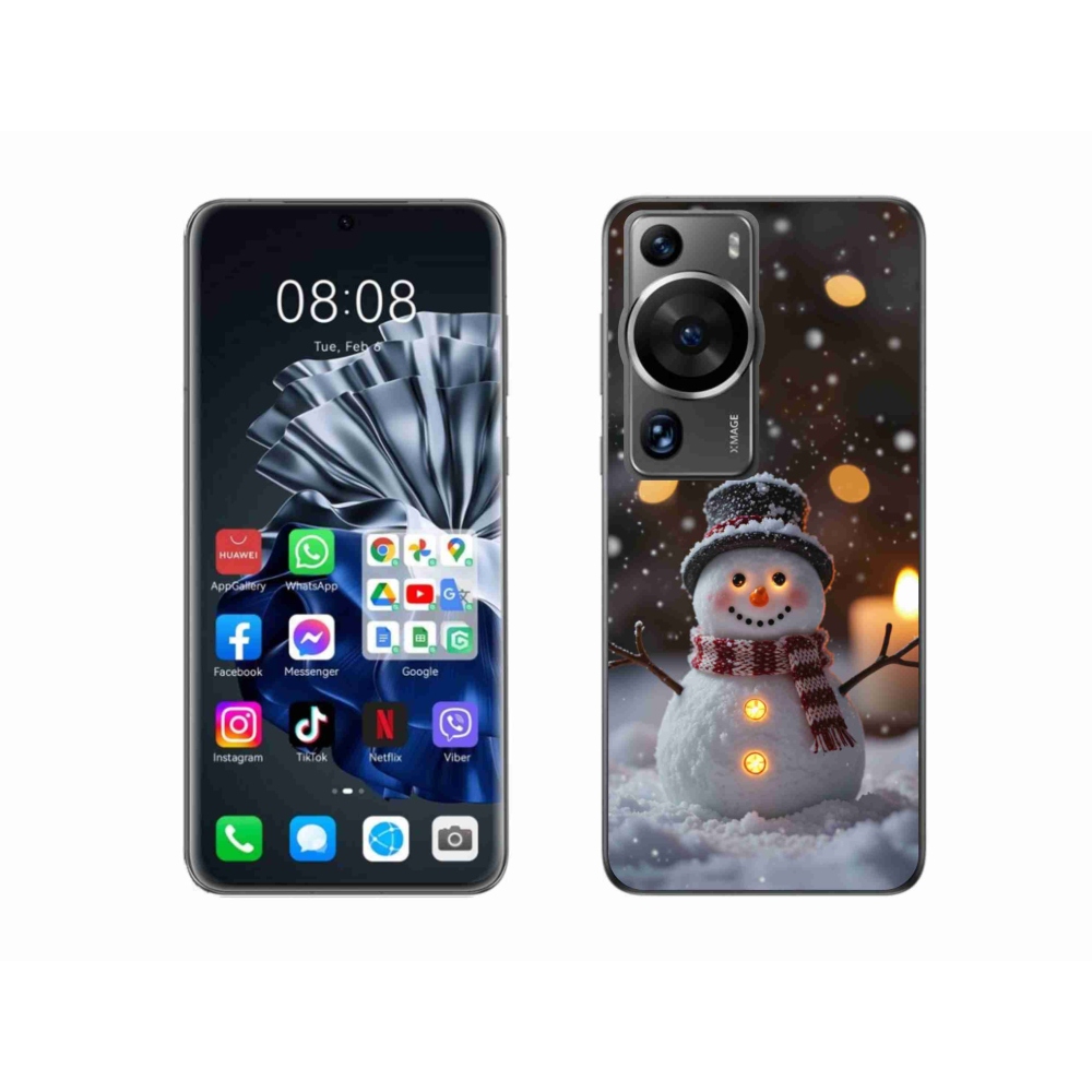 Gélový kryt mmCase na Huawei P60 Pro - veselý snehuliak