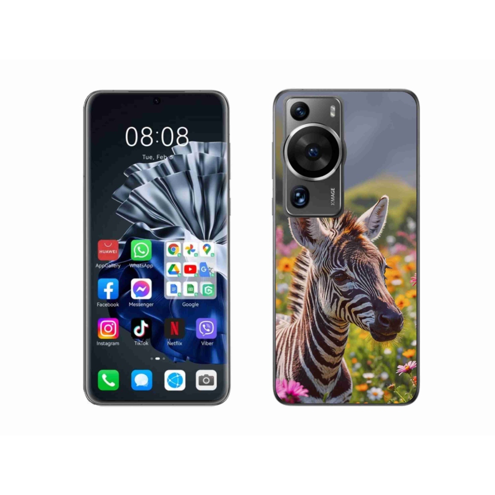 Gélový kryt mmCase na Huawei P60 Pro - zebra na lúke
