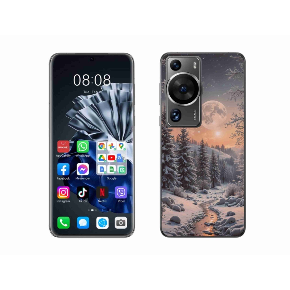 Gélový kryt mmCase na Huawei P60 Pro - zimná krajina 2
