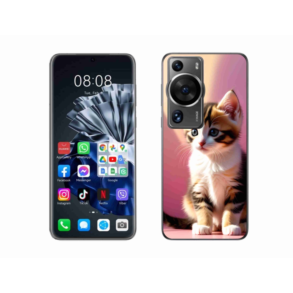 Gélový kryt mmCase na Huawei P60 Pro - zvedavé mačiatko 2