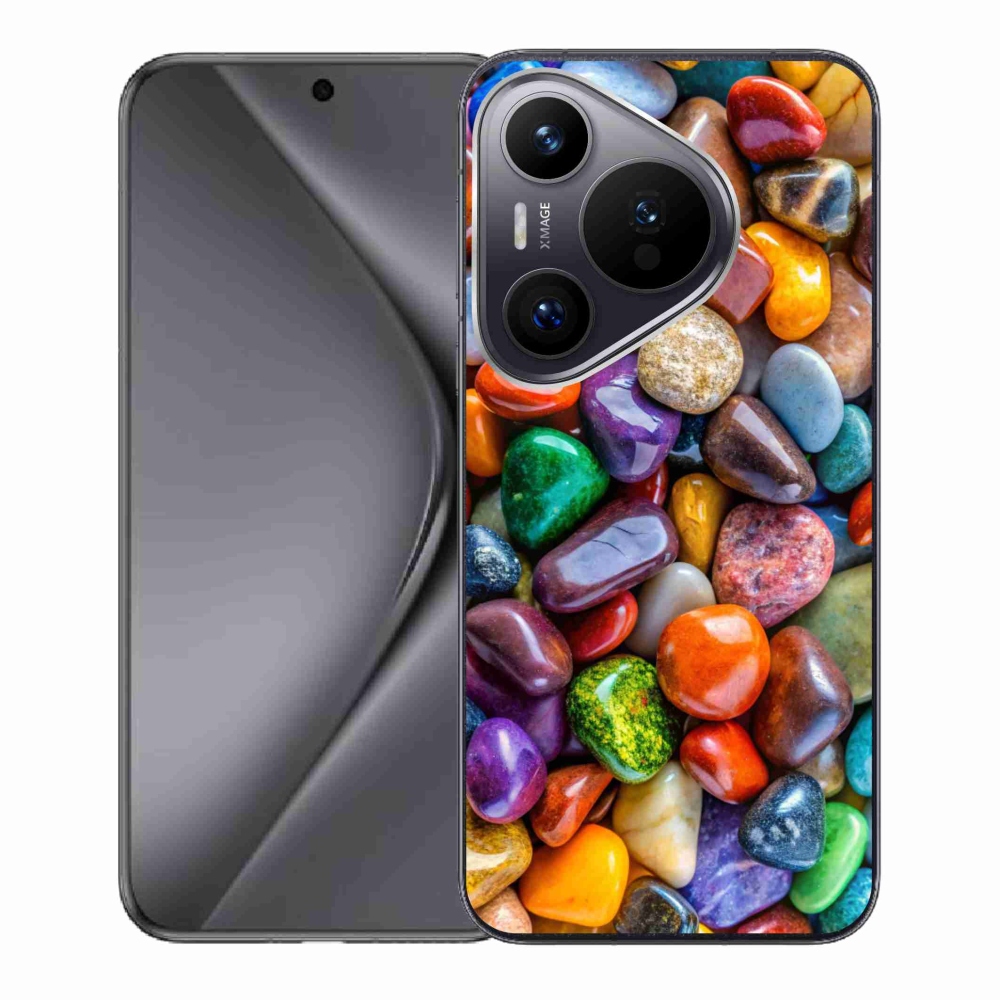 Gélový kryt mmCase na Huawei Pura 70 - farebné kamienky