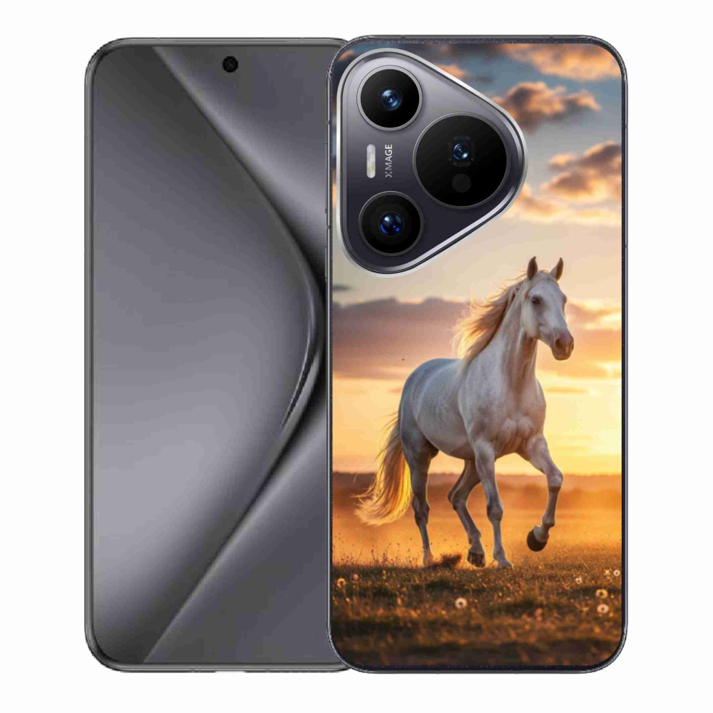 Gélový kryt mmCase na Huawei Pura 70 - bežiaci biely kôň 2