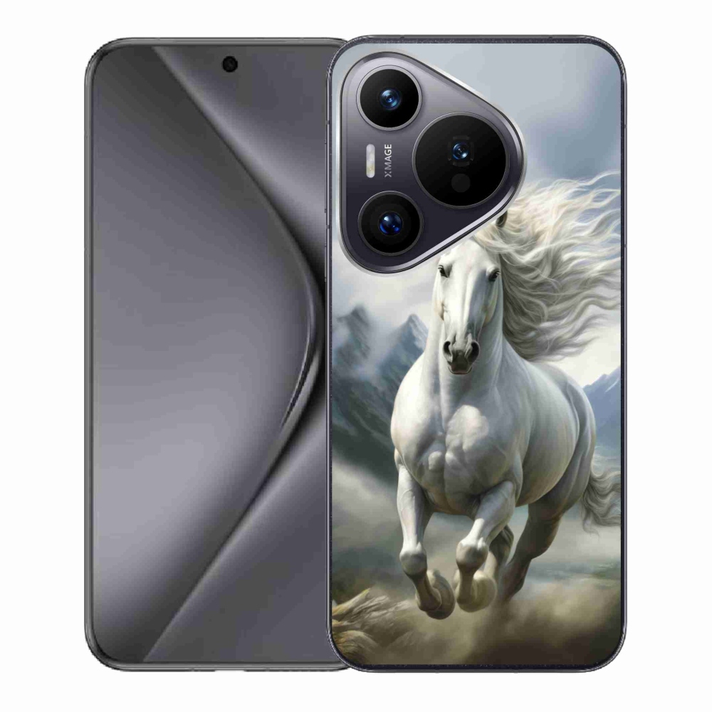 Gélový kryt mmCase na Huawei Pura 70 - bežiaci biely kôň 3