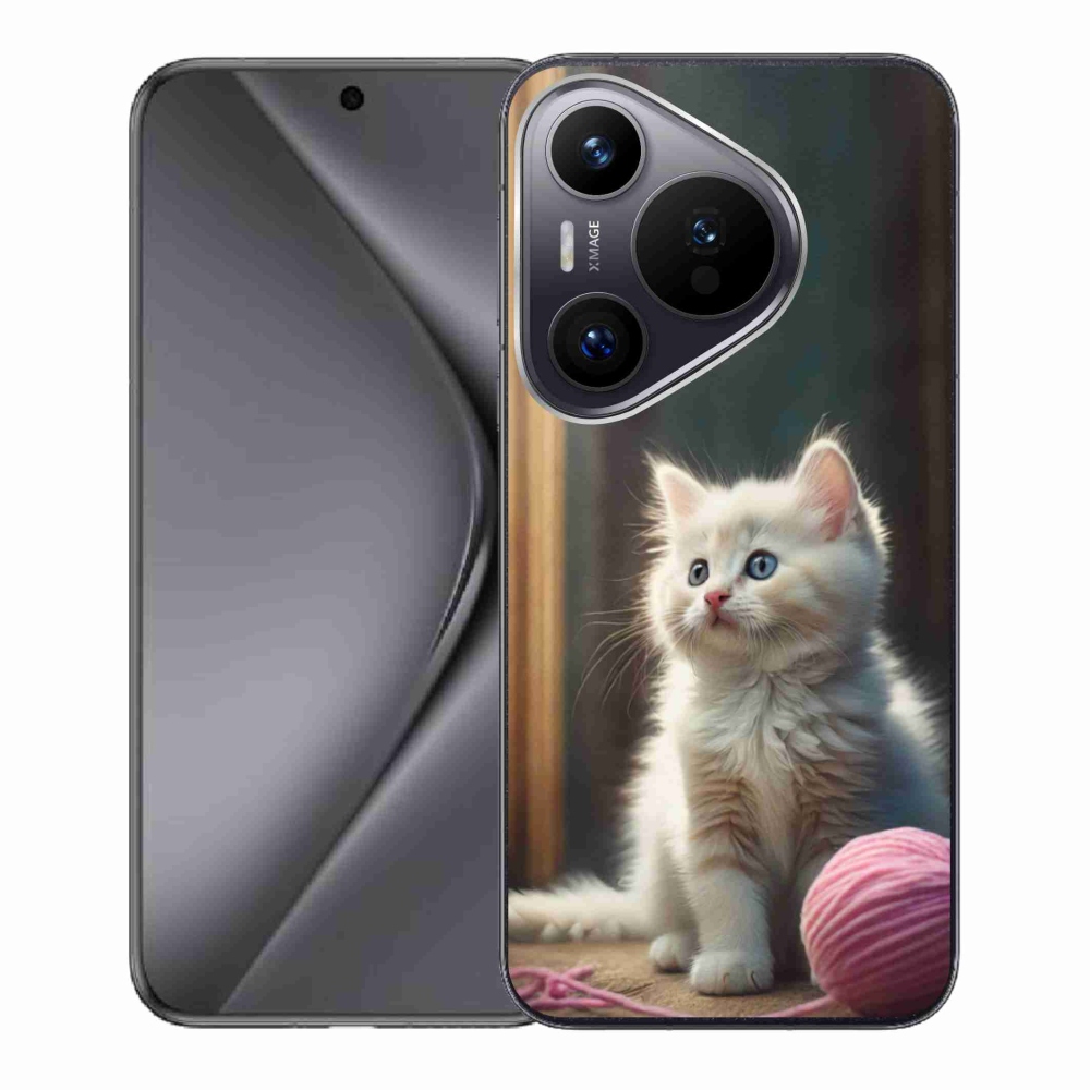 Gélový kryt mmCase na Huawei Pura 70 - biele mačiatko 2