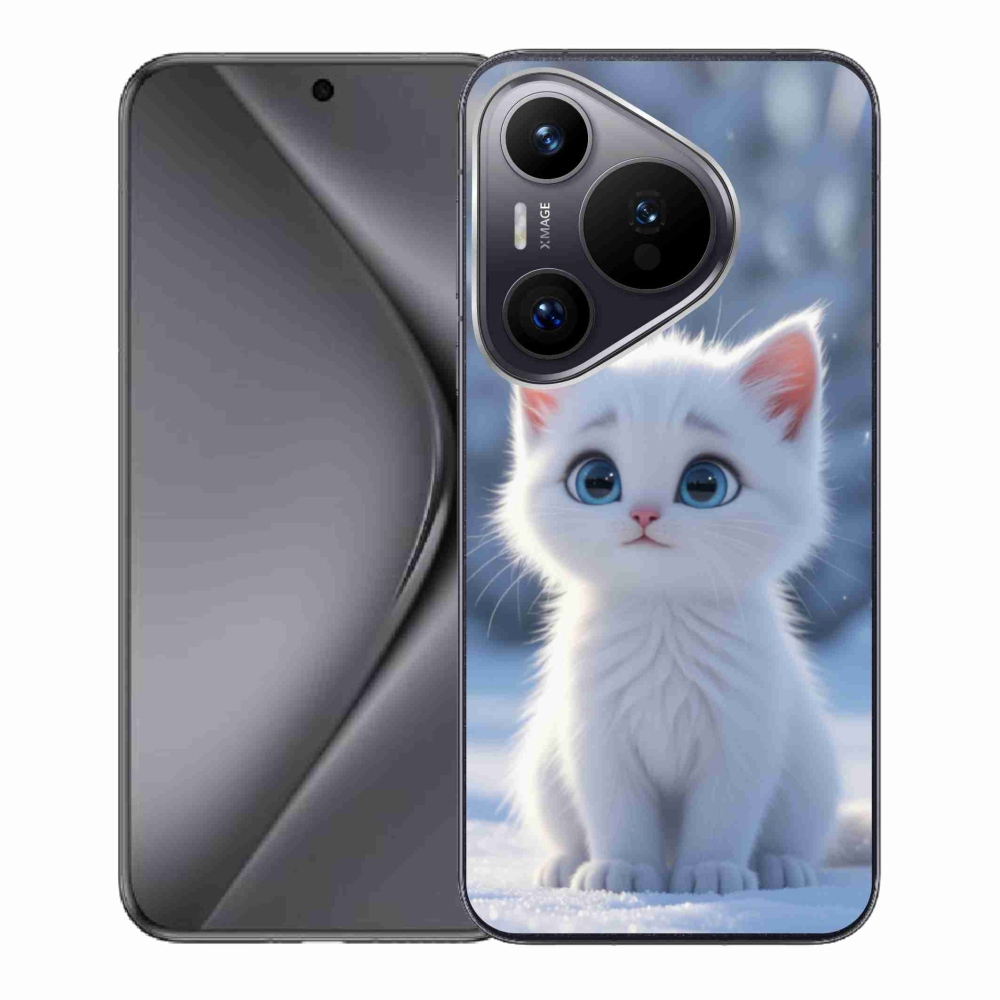 Gélový kryt mmCase na Huawei Pura 70 - biele mačiatko 3