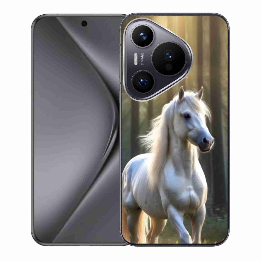 Gélový kryt mmCase na Huawei Pura 70 - biely kôň 3