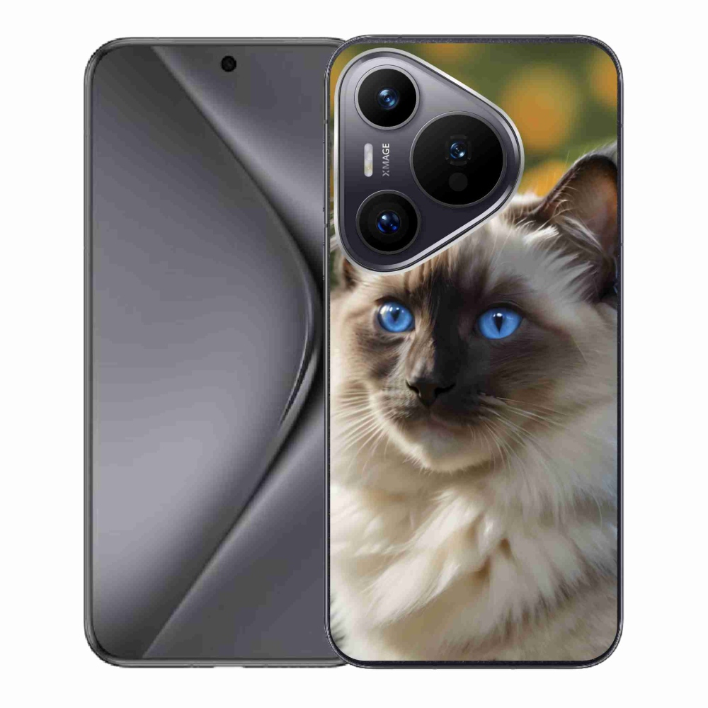 Gélový kryt mmCase na Huawei Pura 70 - biely ragdoll