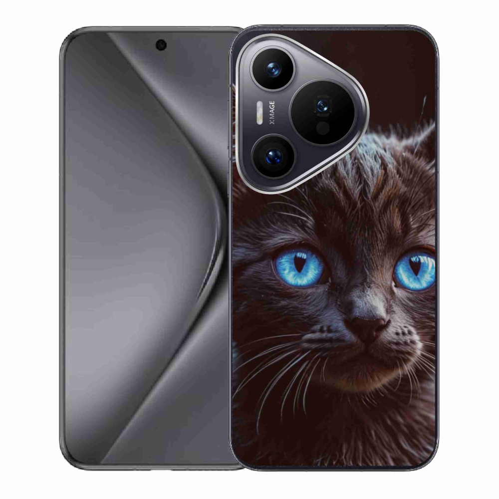 Gélový kryt mmCase na Huawei Pura 70 - čierne mačiatko 2
