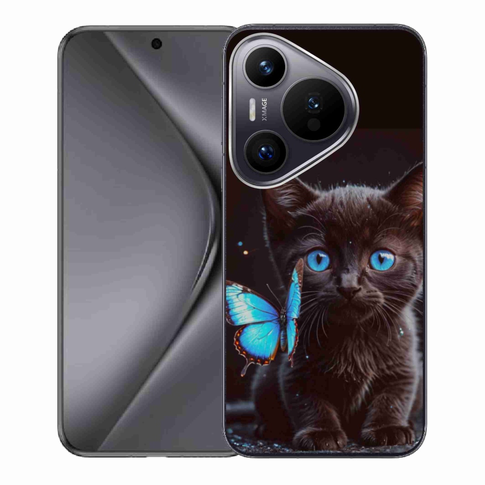 Gélový kryt mmCase na Huawei Pura 70 - čierne mačiatko 3
