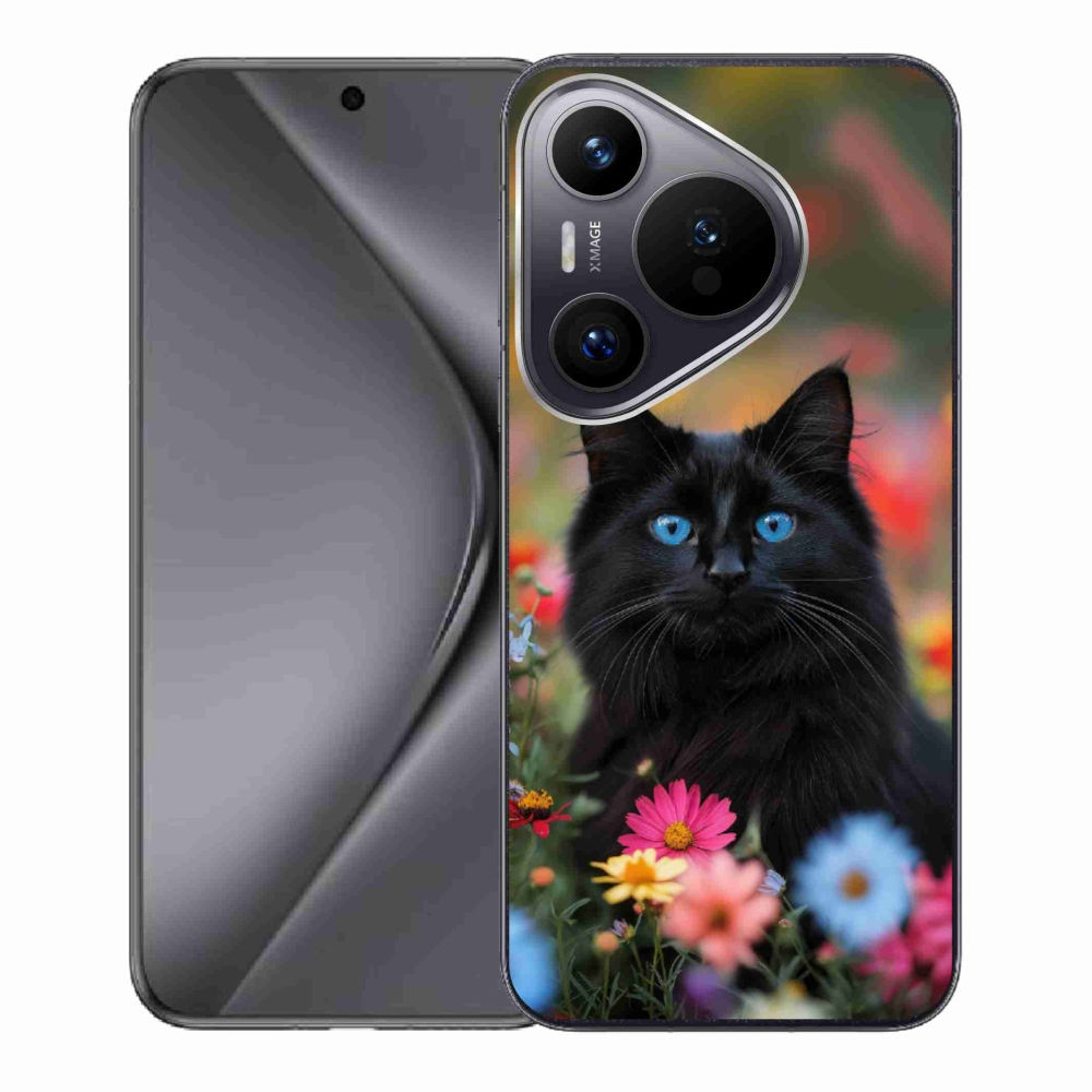 Gélový kryt mmCase na Huawei Pura 70 - čierne mačiatko 4