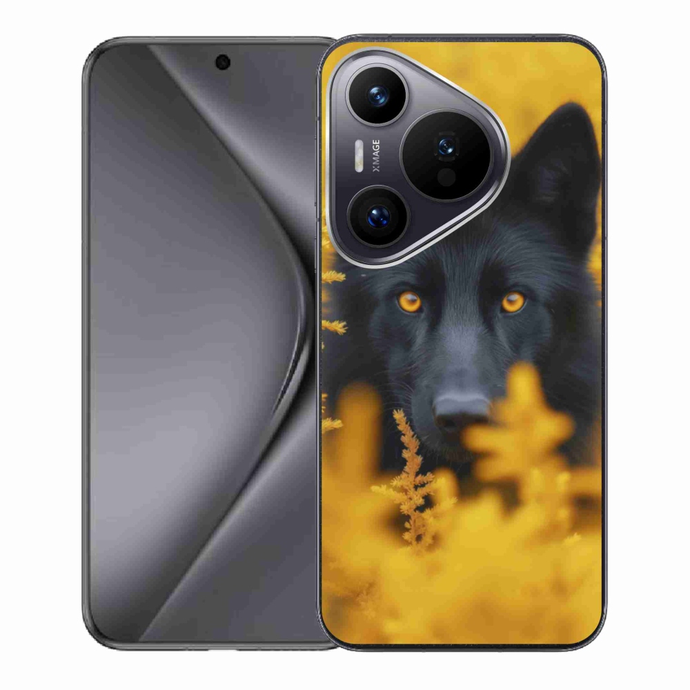 Gélový kryt mmCase na Huawei Pura 70 - čierny vlk 2