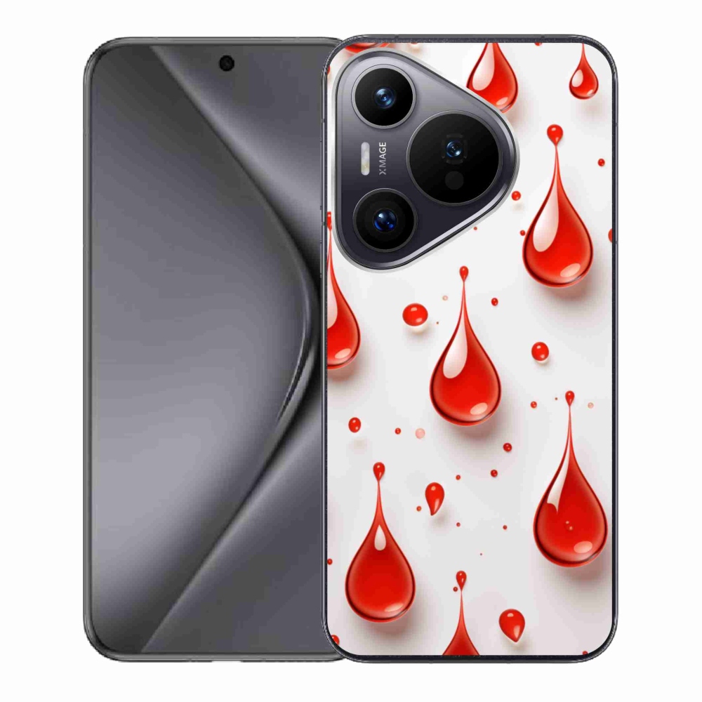 Gélový kryt mmCase na Huawei Pura 70 - červené kvapky