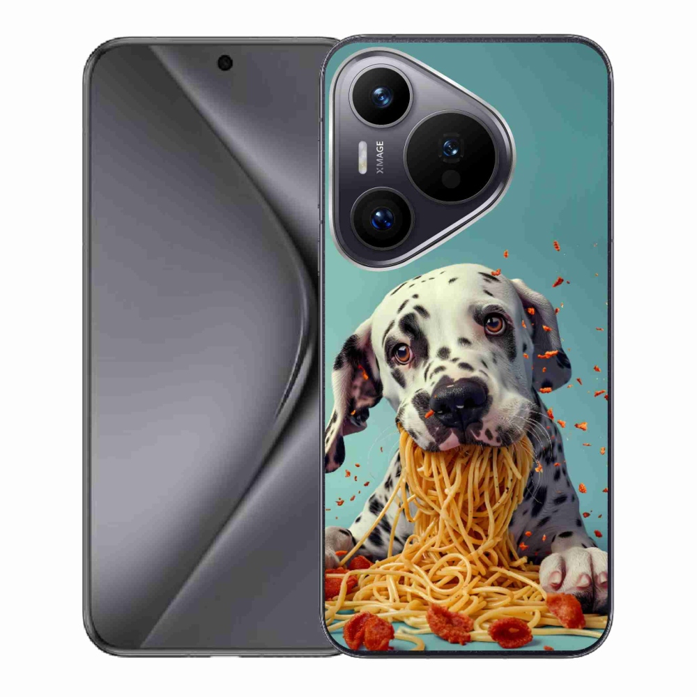 Gélový kryt mmCase na Huawei Pura 70 - dalmatín a špagety