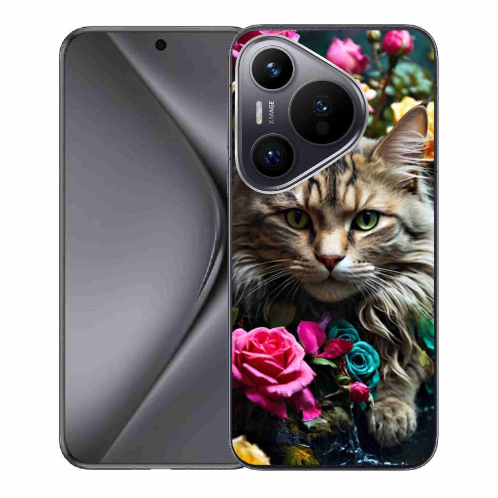 Gélový kryt mmCase na Huawei Pura 70 - mačacie pohľad 2