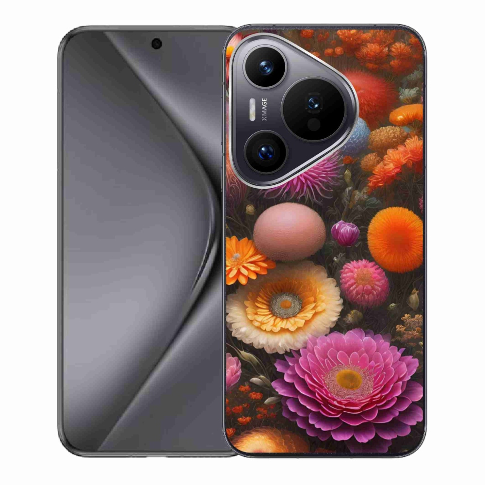 Gélový kryt mmCase na Huawei Pura 70 - kvetinová kompozícia