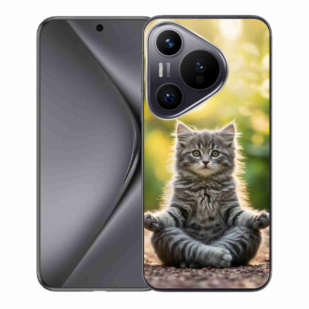 Gélový kryt mmCase na Huawei Pura 70 - meditujúce mačiatko