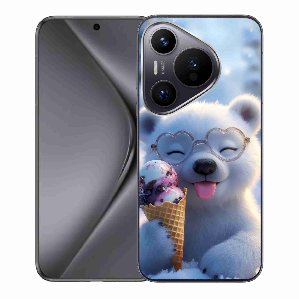 Gélový kryt mmCase na Huawei Pura 70 - medvedík so zmrzlinou