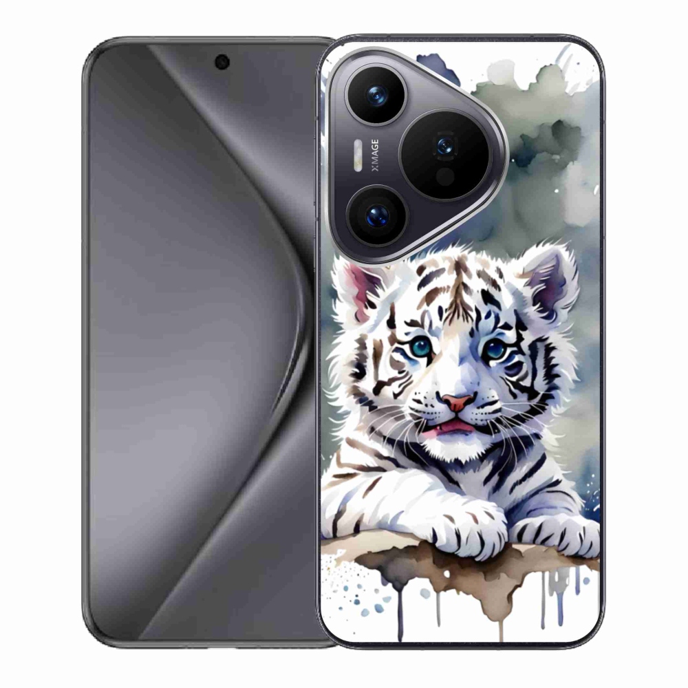Gélový kryt mmCase na Huawei Pura 70 - mláďa bieleho tigra