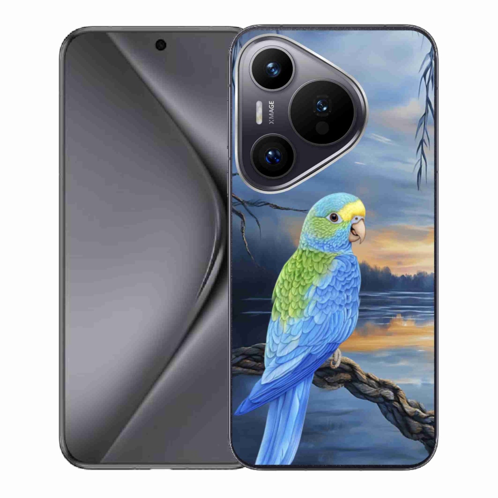 Gélový kryt mmCase na Huawei Pura 70 - modrý papagáj