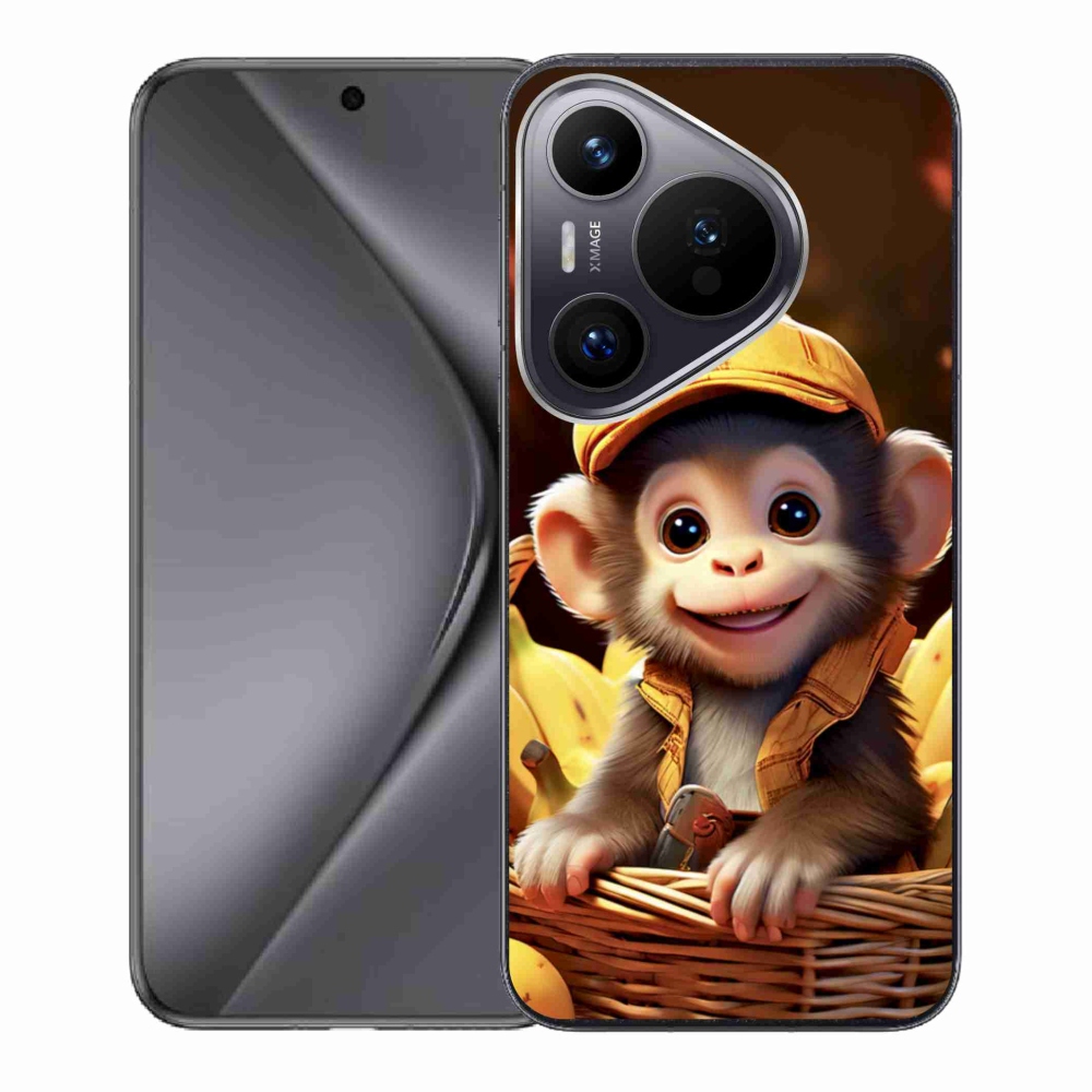 Gélový kryt mmCase na Huawei Pura 70 - opice v košíku