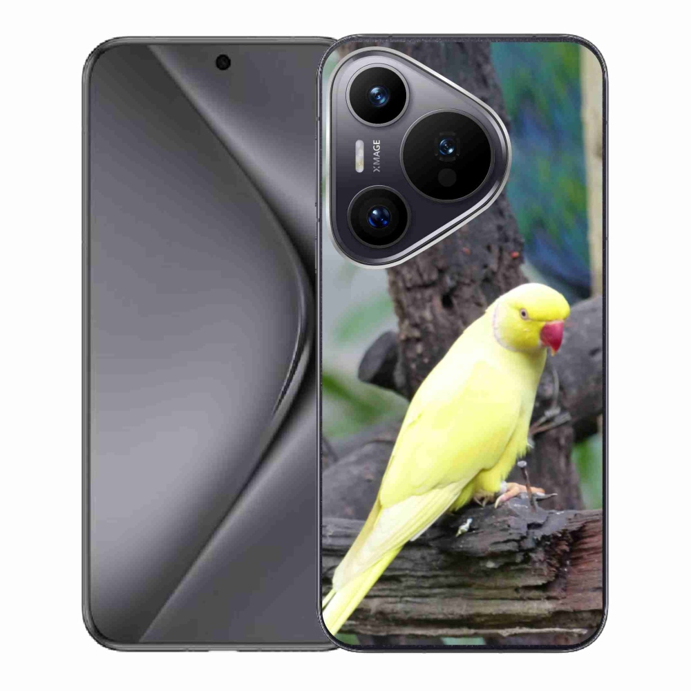 Gélový kryt mmCase na Huawei Pura 70 - papagáj alexander žltý