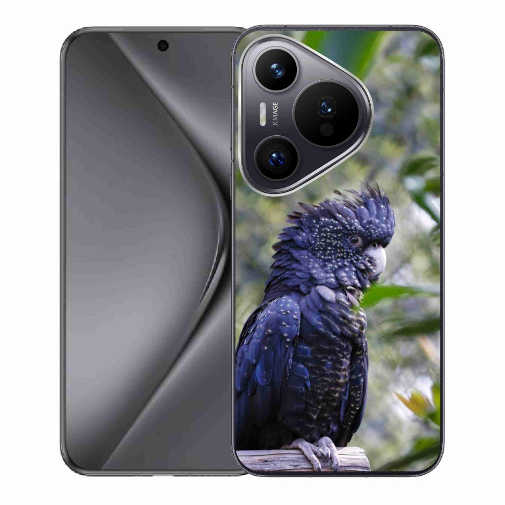 Gélový kryt mmCase na Huawei Pura 70 - papagáj kakadu čierny
