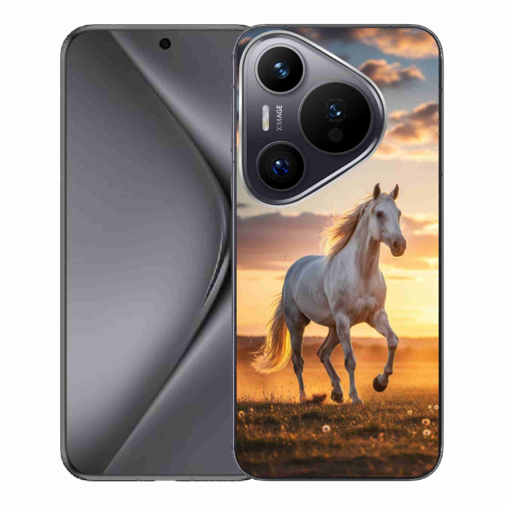 Gélový kryt mmCase na Huawei Pura 70 Pro - bežiaci biely kôň 2