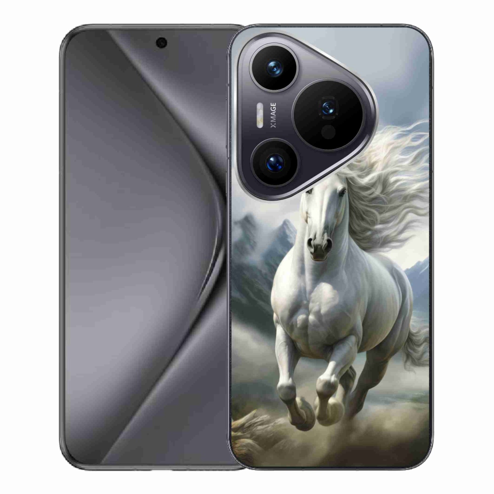Gélový kryt mmCase na Huawei Pura 70 Pro - bežiaci biely kôň 3