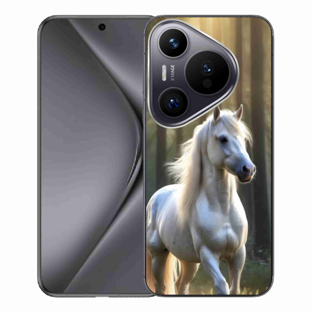 Gélový kryt mmCase na Huawei Pura 70 Pro - biely kôň 3