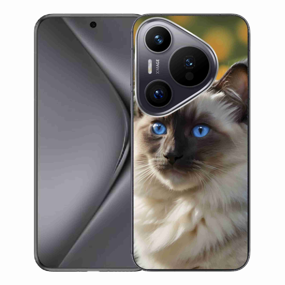 Gélový kryt mmCase na Huawei Pura 70 Pro - biely ragdoll