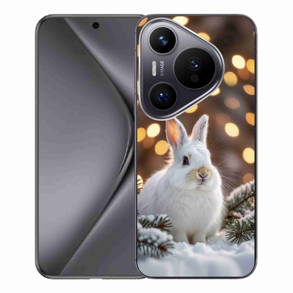 Gélový kryt mmCase na Huawei Pura 70 Pro - biely zajac