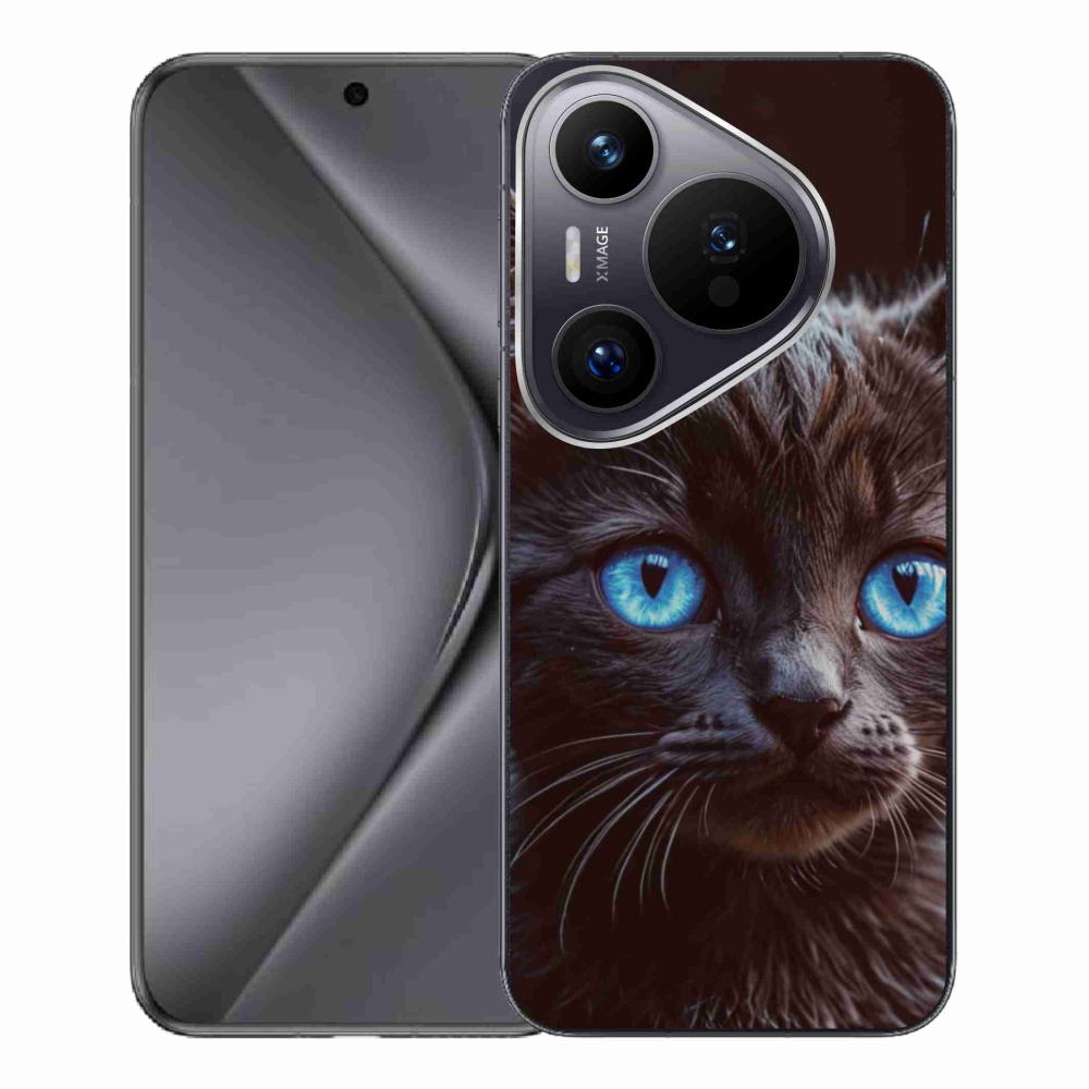 Gélový kryt mmCase na Huawei Pura 70 Pro - čierne mačiatko 2