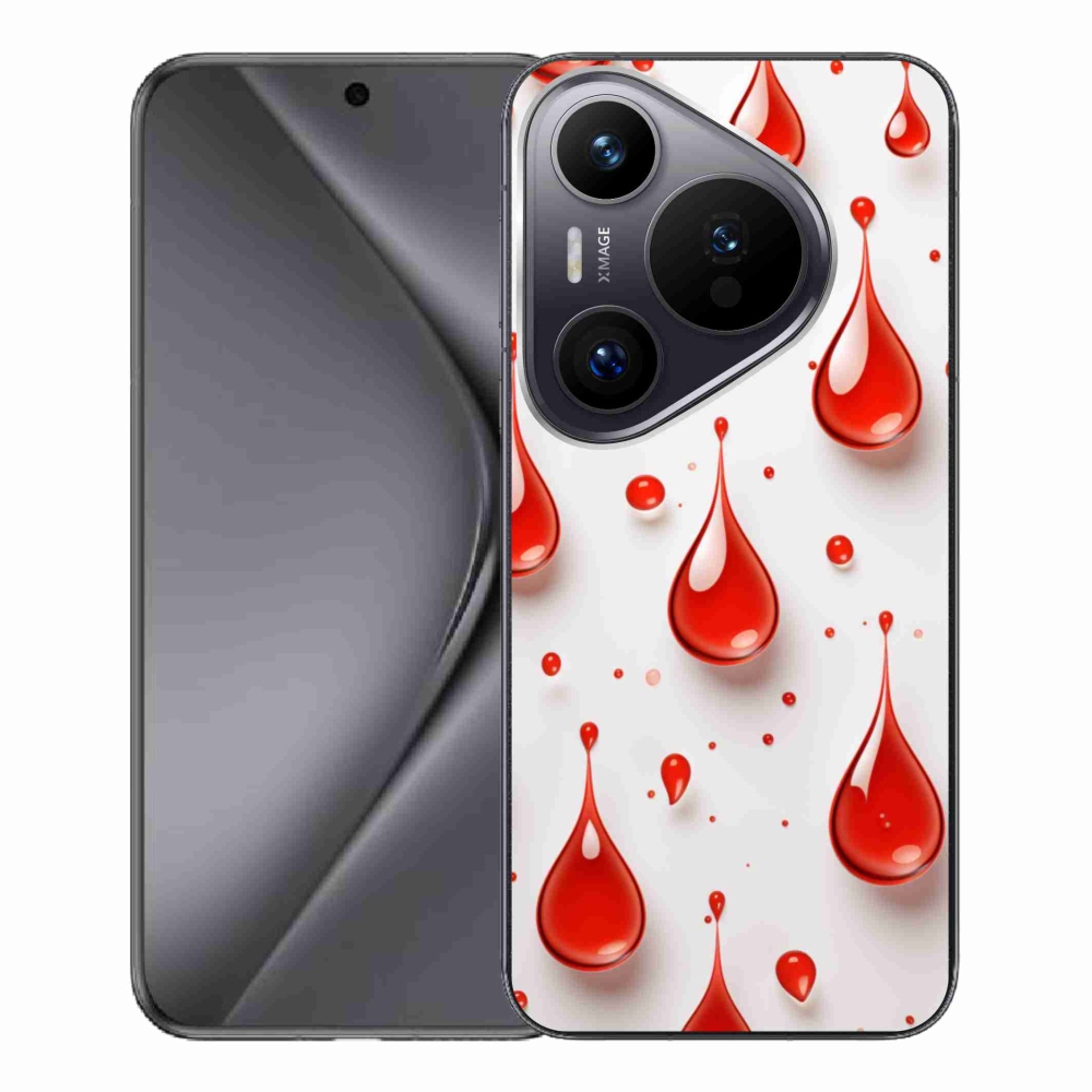 Gélový kryt mmCase na Huawei Pura 70 Pro - červené kvapky
