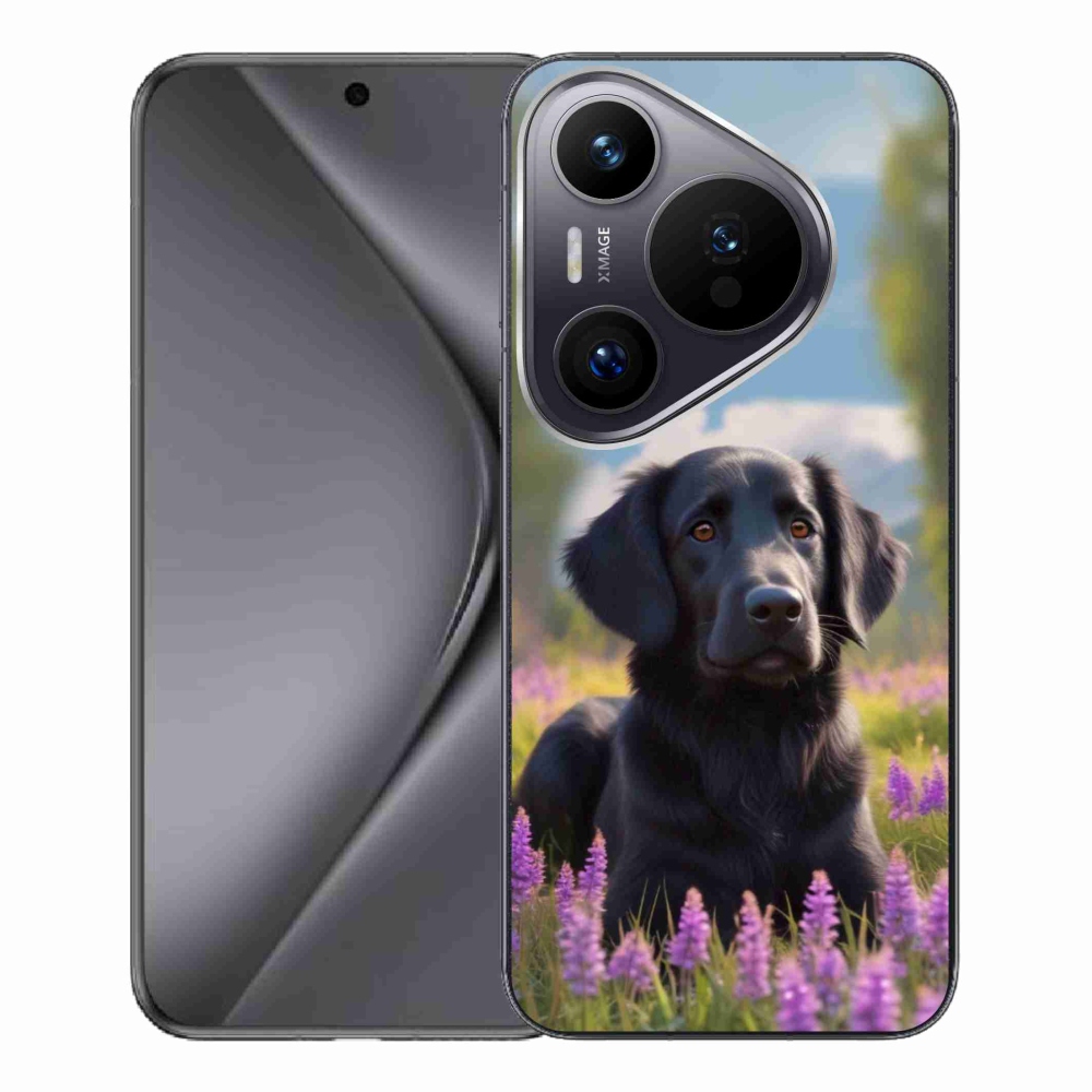 Gélový kryt mmCase na Huawei Pura 70 Pro - elegantný čierny retriever