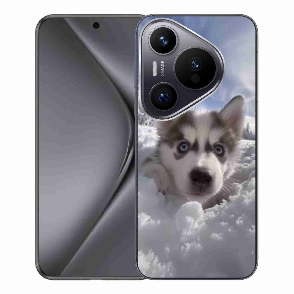 Gélový kryt mmCase na Huawei Pura 70 Pro - husky v snehu