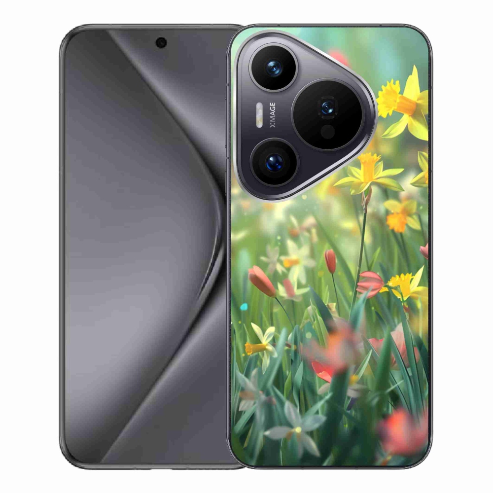 Gélový kryt mmCase na Huawei Pura 70 Pro - jarné kvety