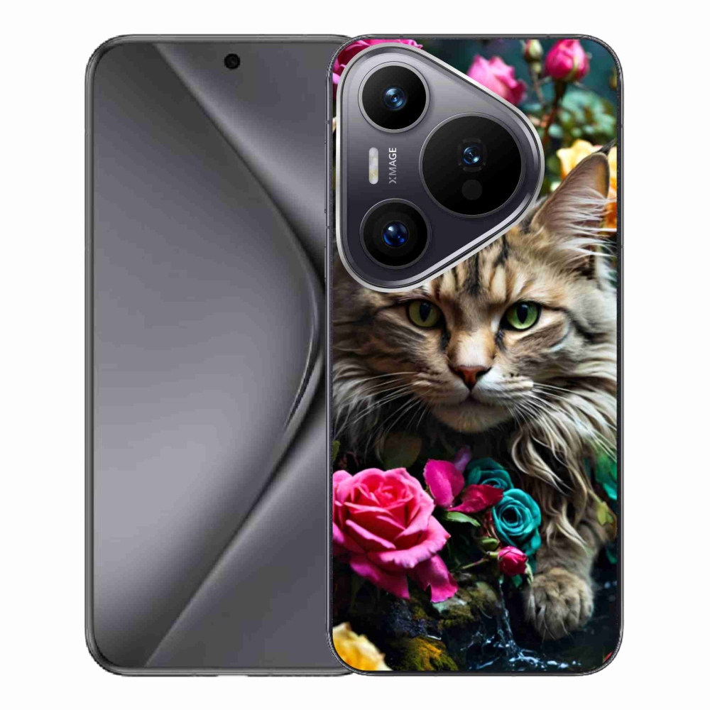 Gélový kryt mmCase na Huawei Pura 70 Pro - mačacie pohľad 2