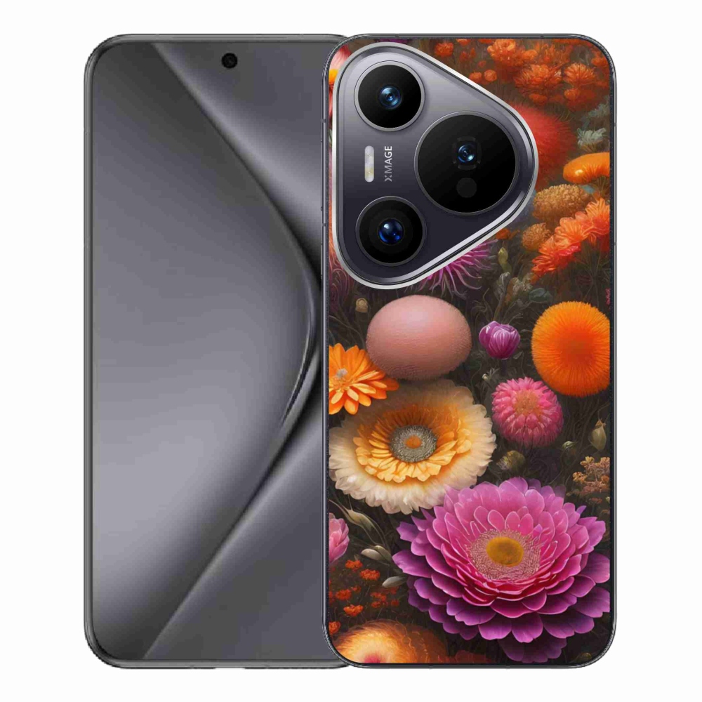 Gélový kryt mmCase na Huawei Pura 70 Pro - kvetinová kompozícia