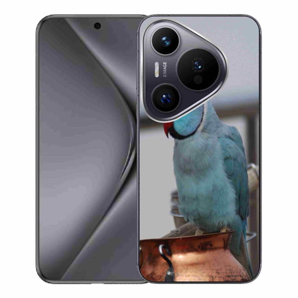 Gélový kryt mmCase na Huawei Pura 70 Pro - papagáj Alexandr modrý