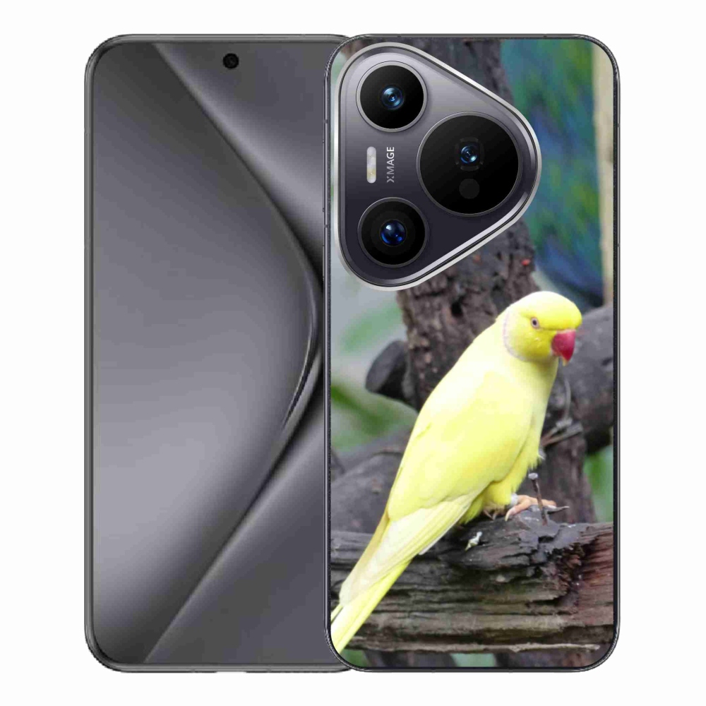 Gélový kryt mmCase na Huawei Pura 70 Pro - papagáj alexander žltý
