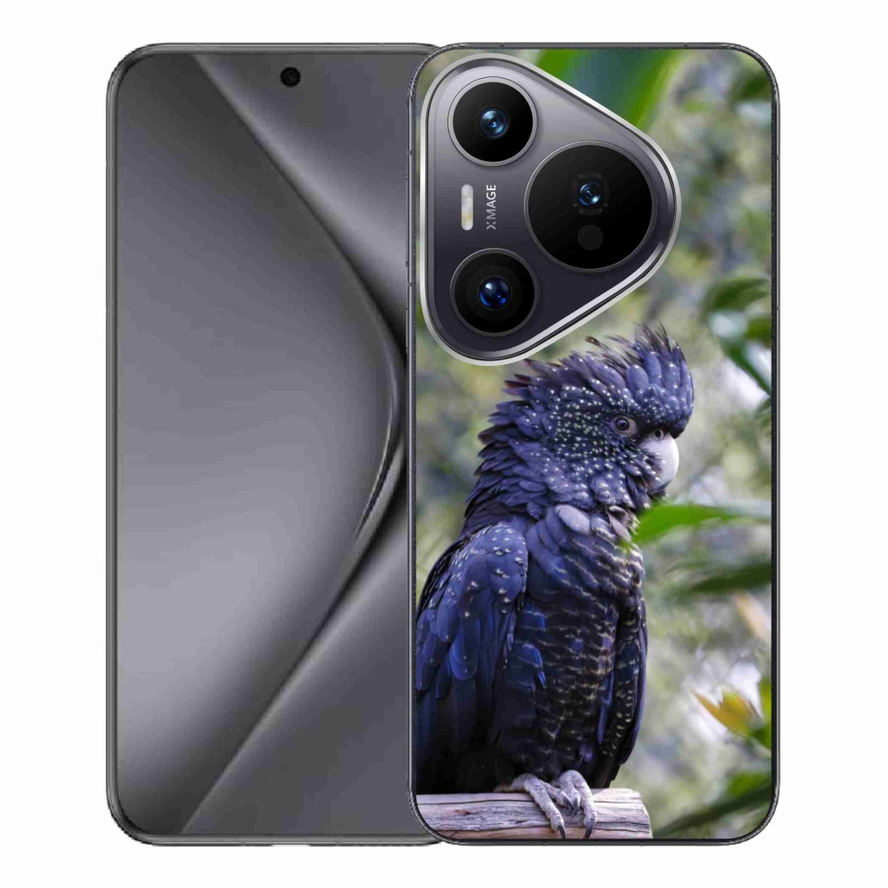 Gélový kryt mmCase na Huawei Pura 70 Pro - papagáj kakadu čierny