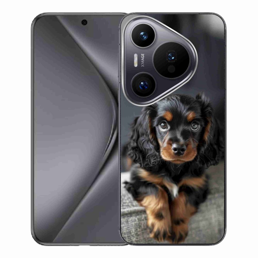 Gélový kryt mmCase na Huawei Pura 70 Pro - roztomilý dlhosrstý jazvečík