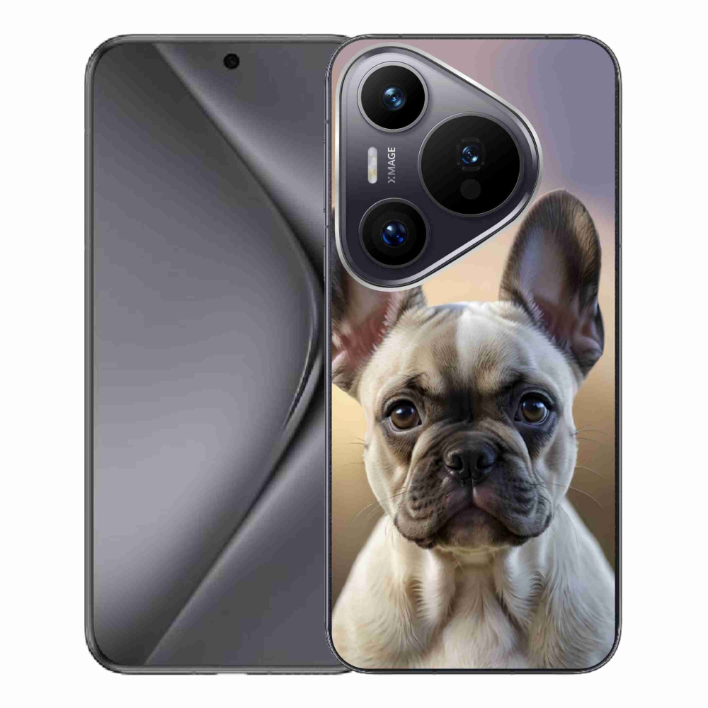 Gélový kryt mmCase na Huawei Pura 70 Pro - roztomilý francúzsky buldoček