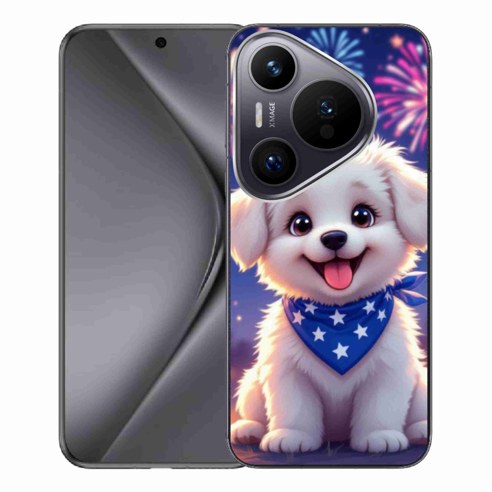 Gélový kryt mmCase na Huawei Pura 70 Pro - slávnostné šteňa