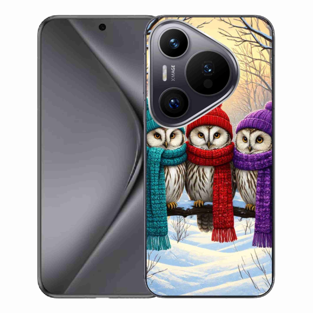 Gélový kryt mmCase na Huawei Pura 70 Pro - soví priatelia