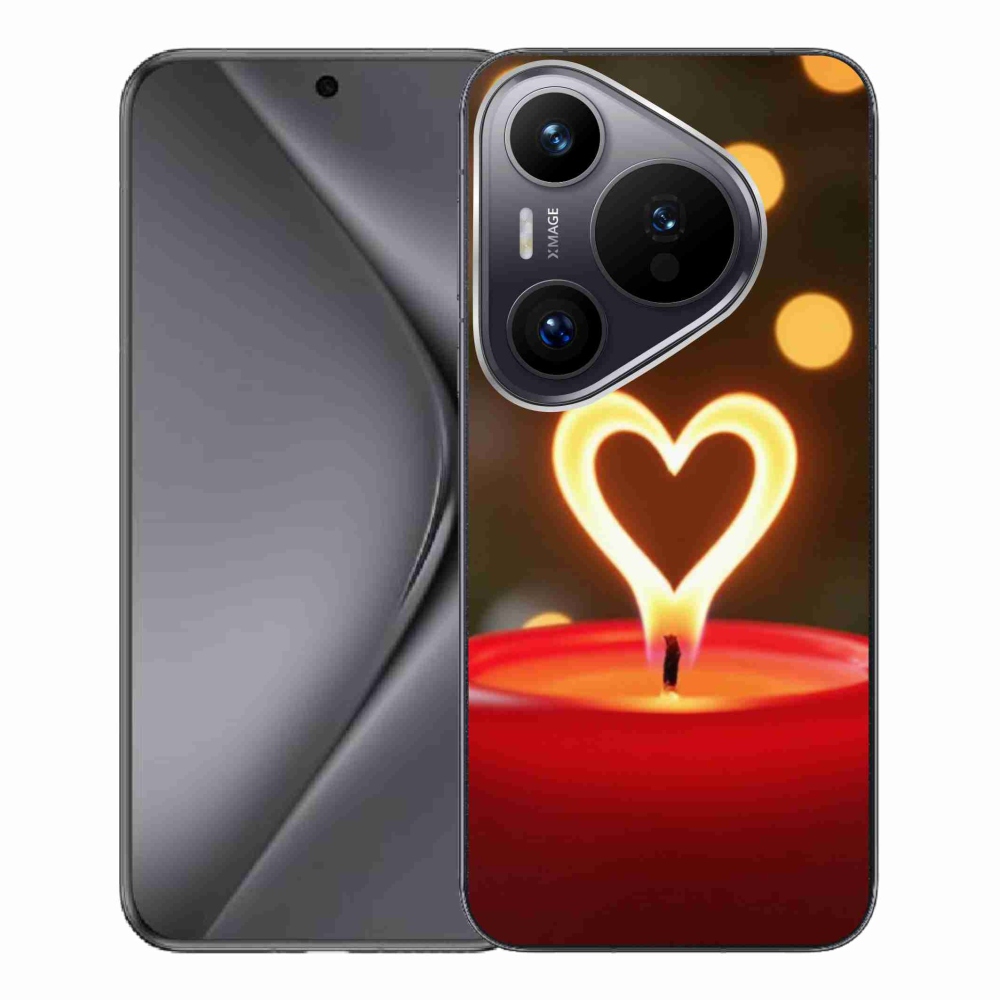 Gélový kryt mmCase na Huawei Pura 70 Pro - srdce z plameňa