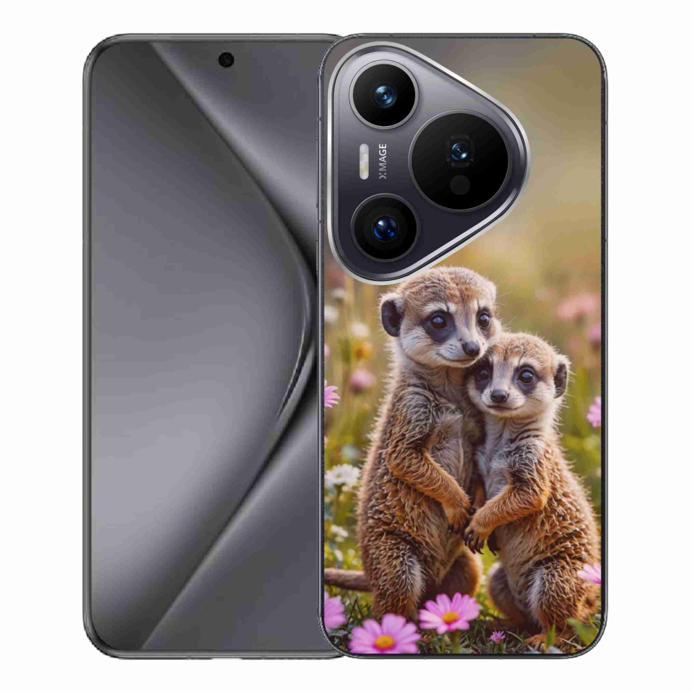 Gélový kryt mmCase na Huawei Pura 70 Pro - surikatí duo