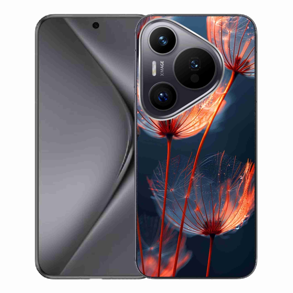 Gélový kryt mmCase na Huawei Pura 70 Pro - svetielkujúce páperie