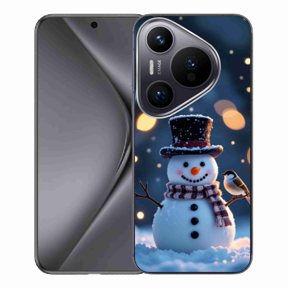 Gélový kryt mmCase na Huawei Pura 70 Pro - vianočný snehuliak