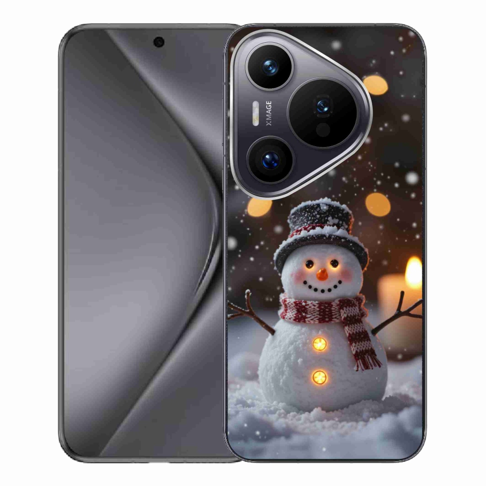 Gélový kryt mmCase na Huawei Pura 70 Pro - veselý snehuliak